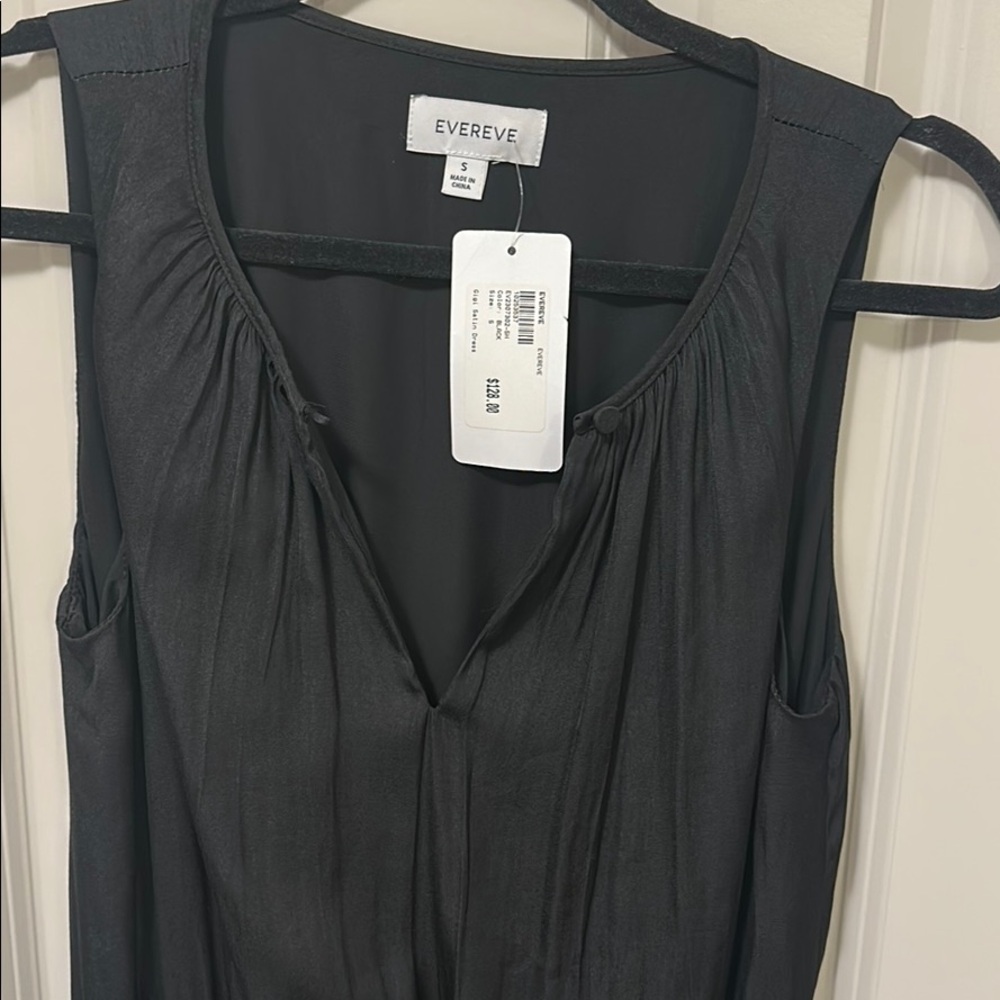 Black Silk midi sun dress